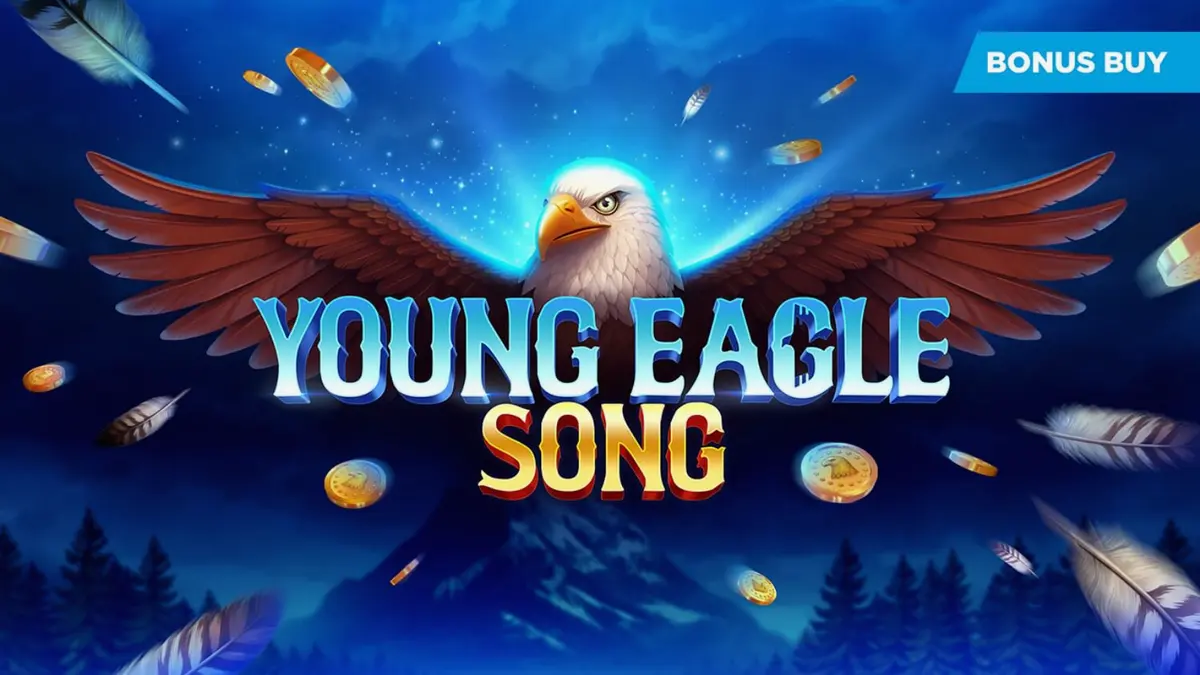Young Eagle Song slot game interface showing majestic eagle theme