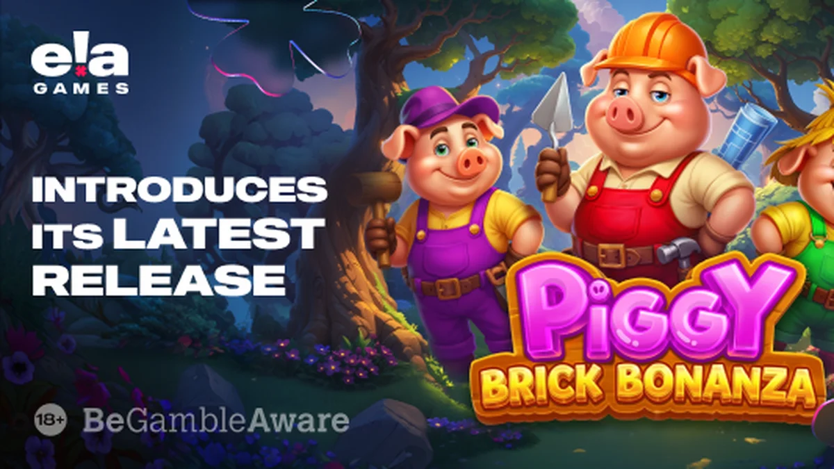 Tampilan visual slot Piggy Brick Bonanza dengan tema pembangunan rumah